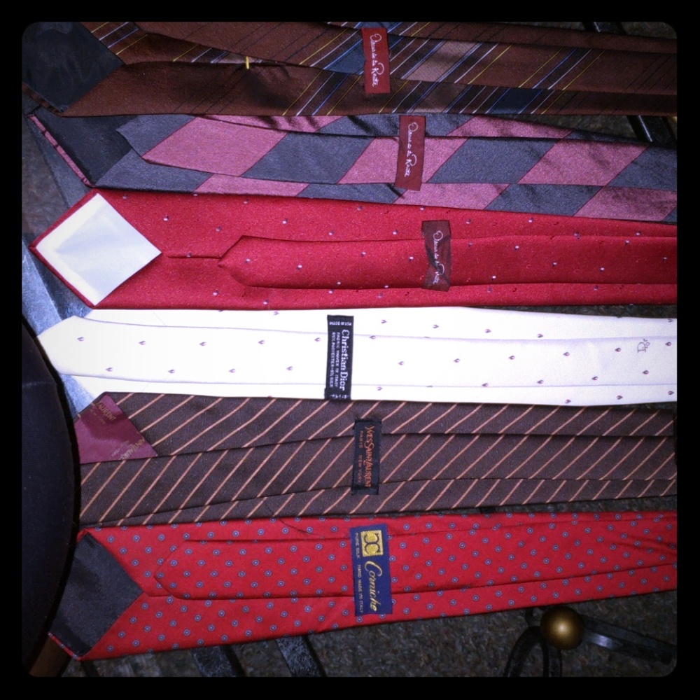 6 Men's high end designer ties
